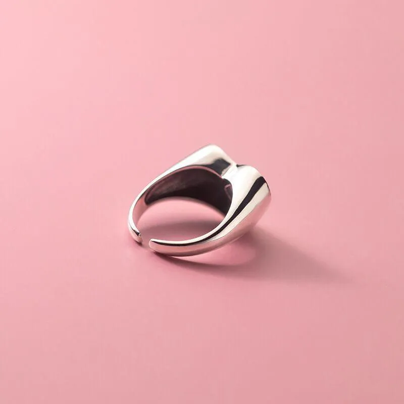 Great Gift Ideas - Trendy Elegant Simple Sparkling Pink Zircon Green Star LOVE Heart Ring