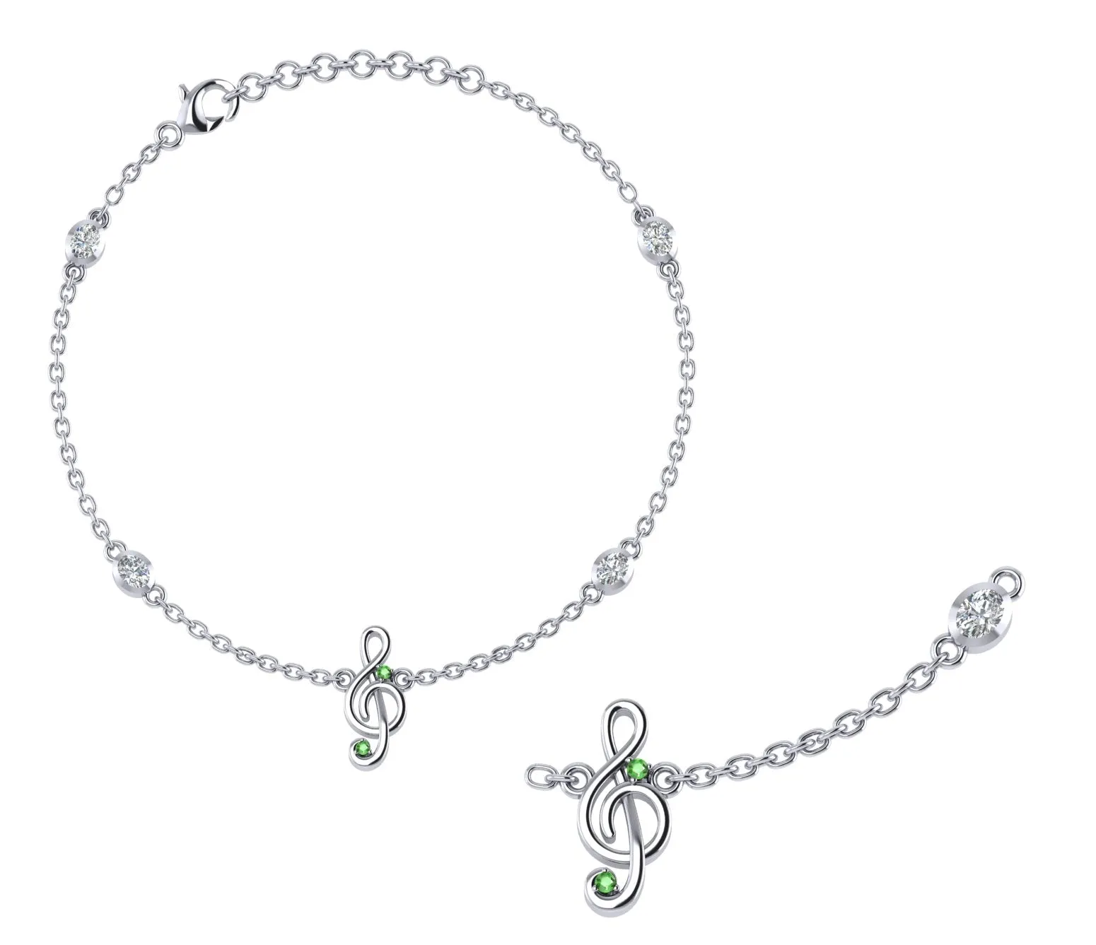 Harmony Sterling Silver Anklet