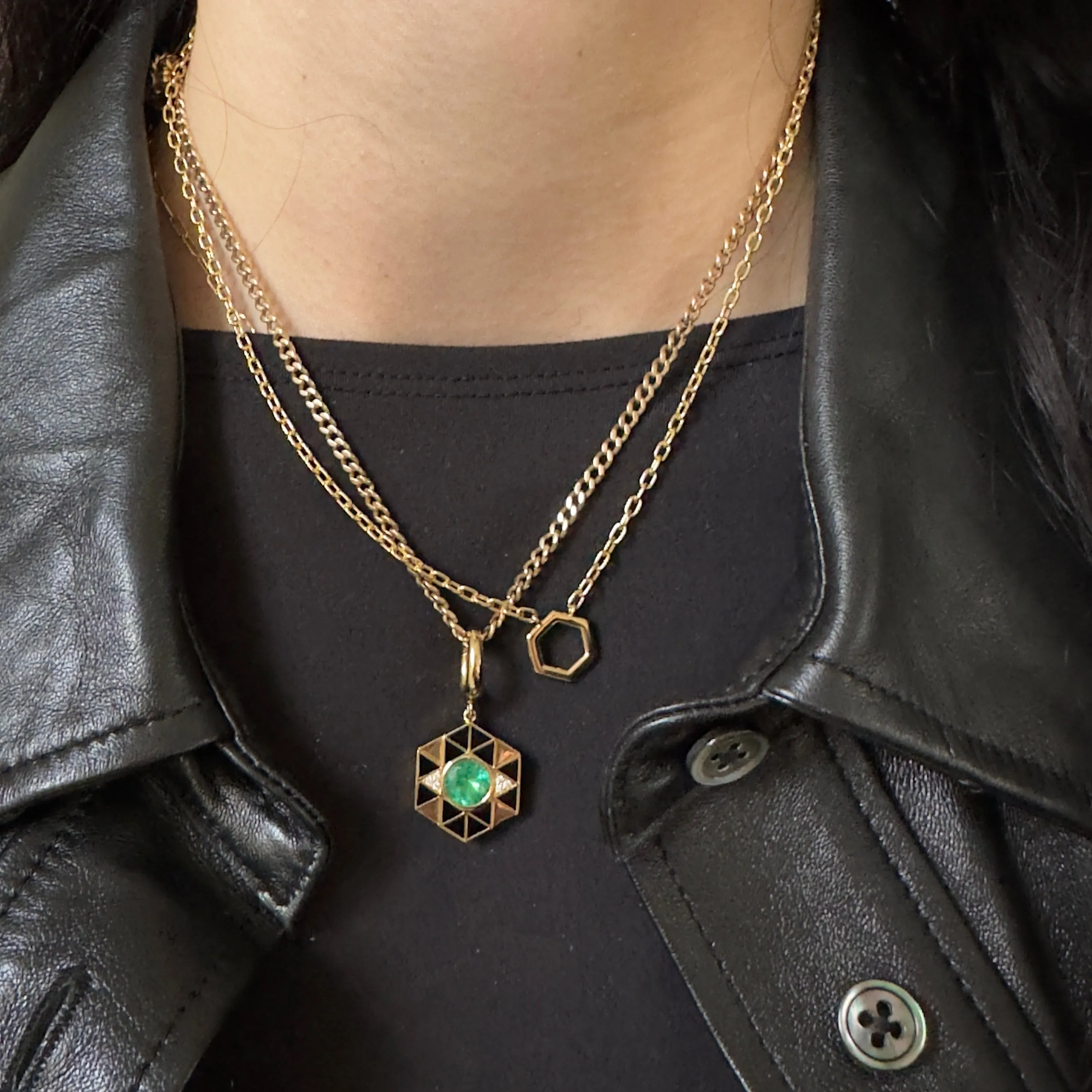 Harwell Godfrey 18k Mini Hexagon Foundation Cable Chain - 18"