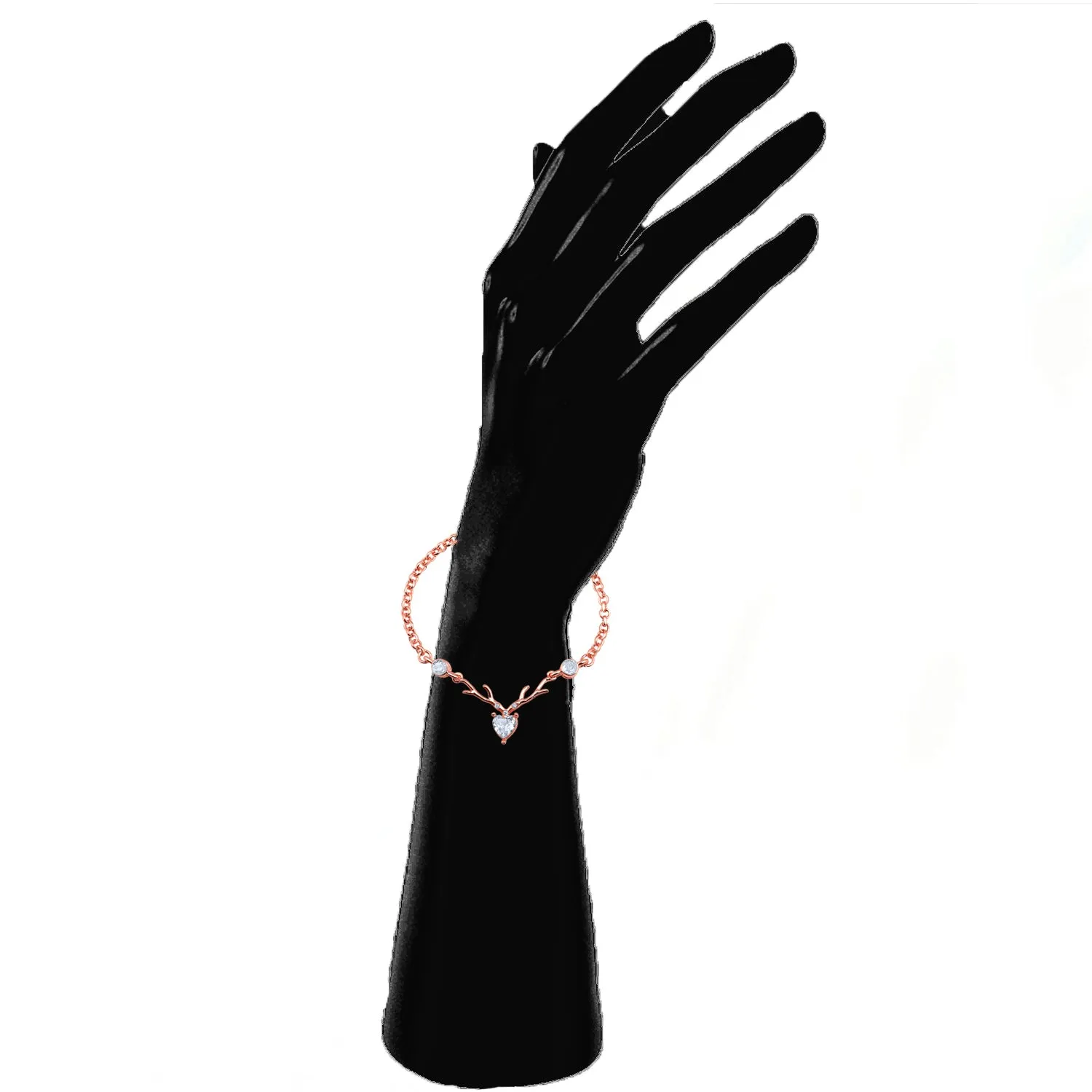 Heart & Deer-Shaped Stunning Adjustable Bracelet