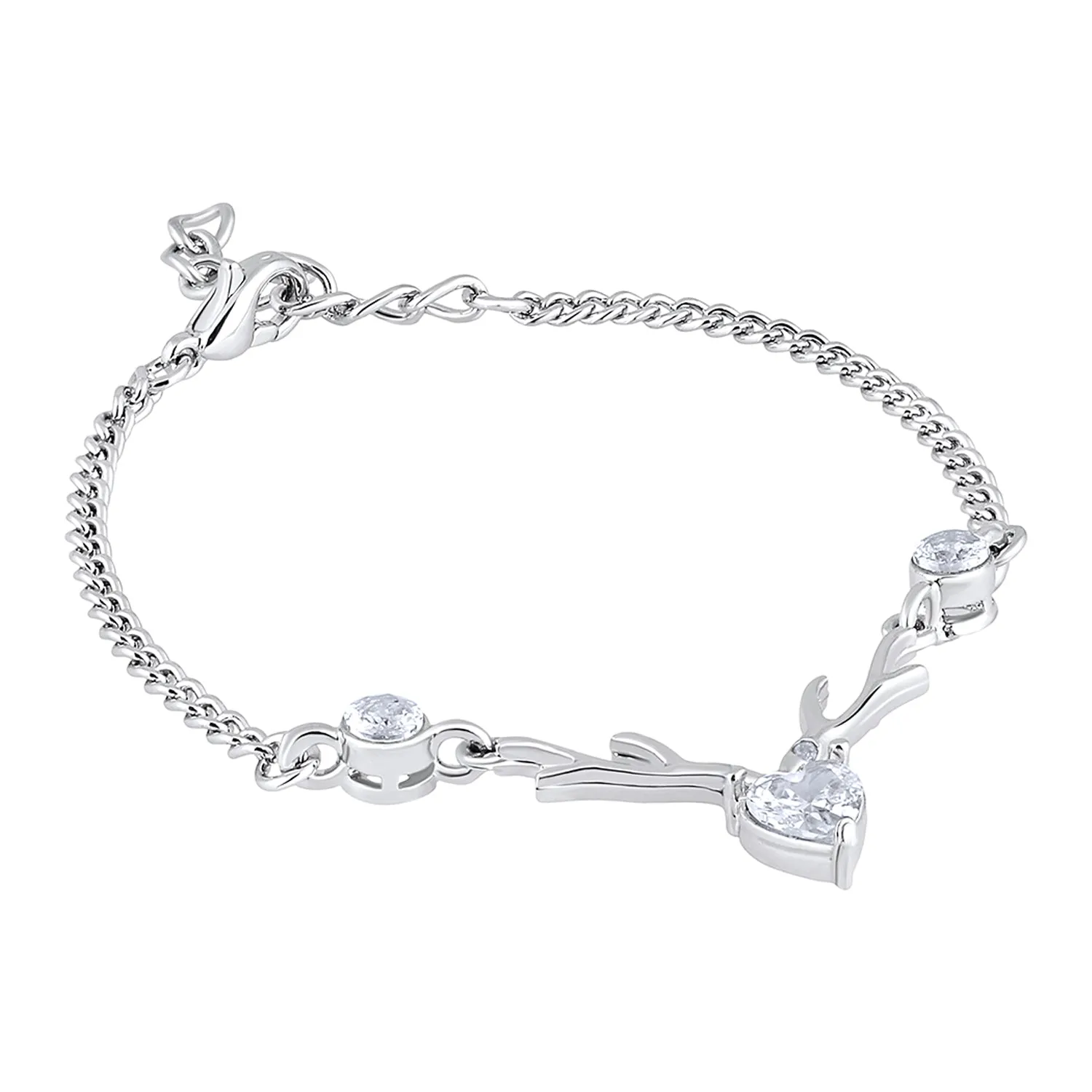 Heart & Deer-Shaped Stunning Adjustable Bracelet