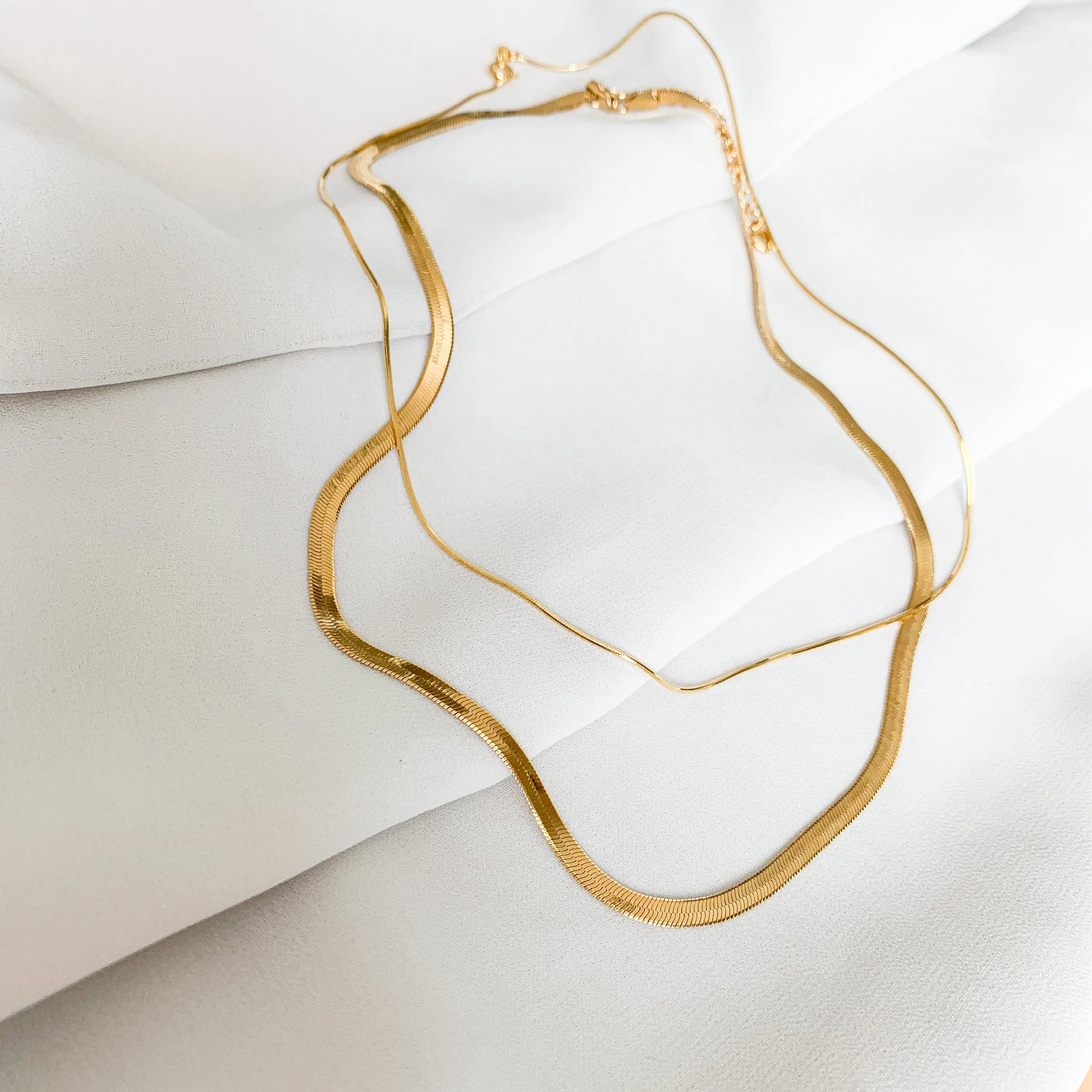 Herringbone Gold Filled Necklace
