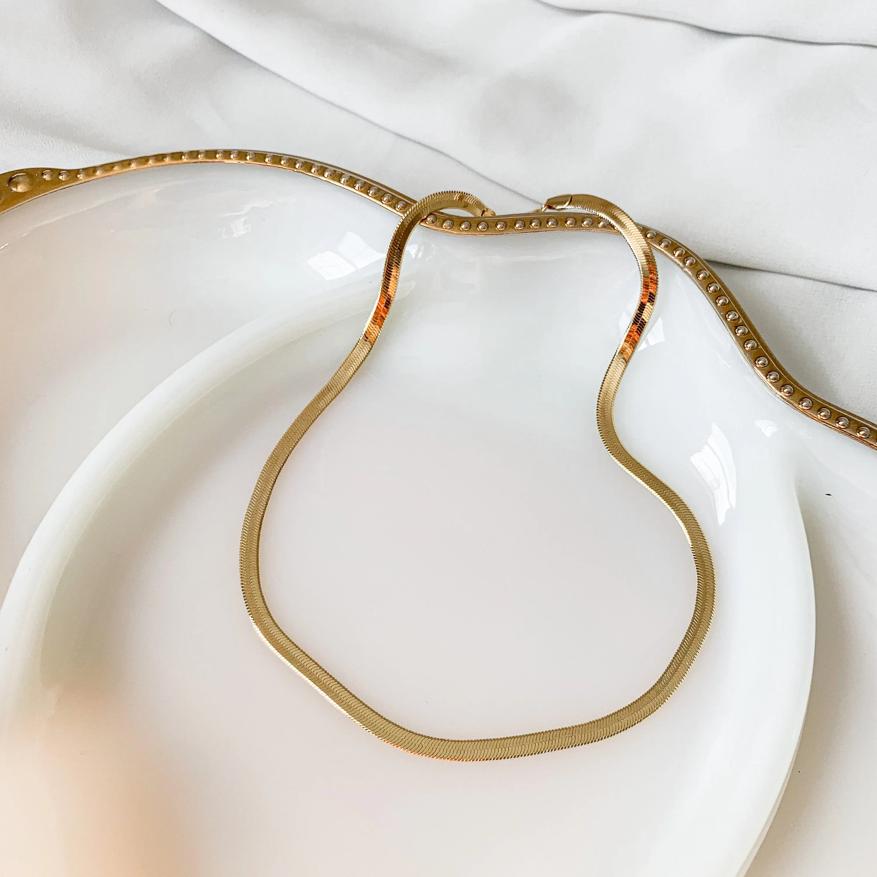 Herringbone Gold Filled Necklace