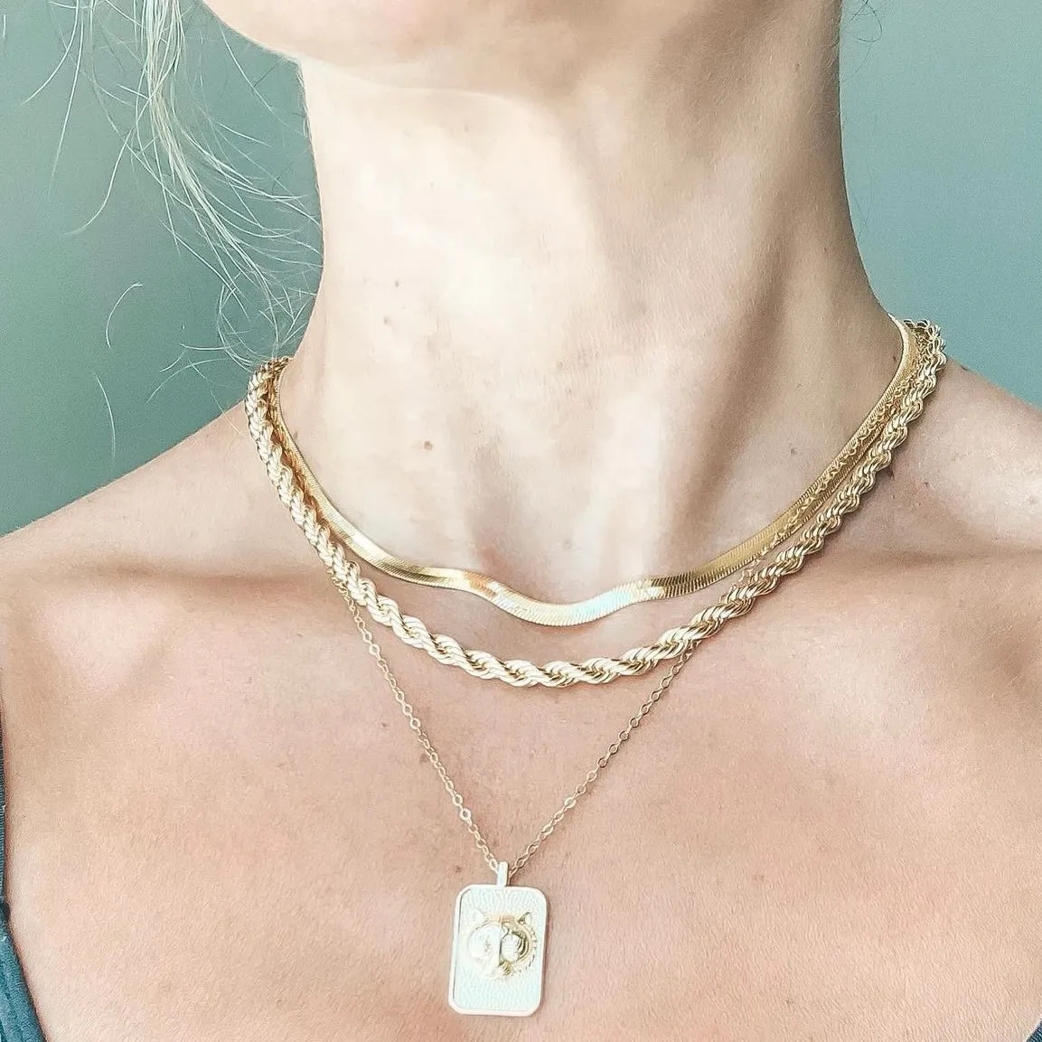 Herringbone Gold Filled Necklace