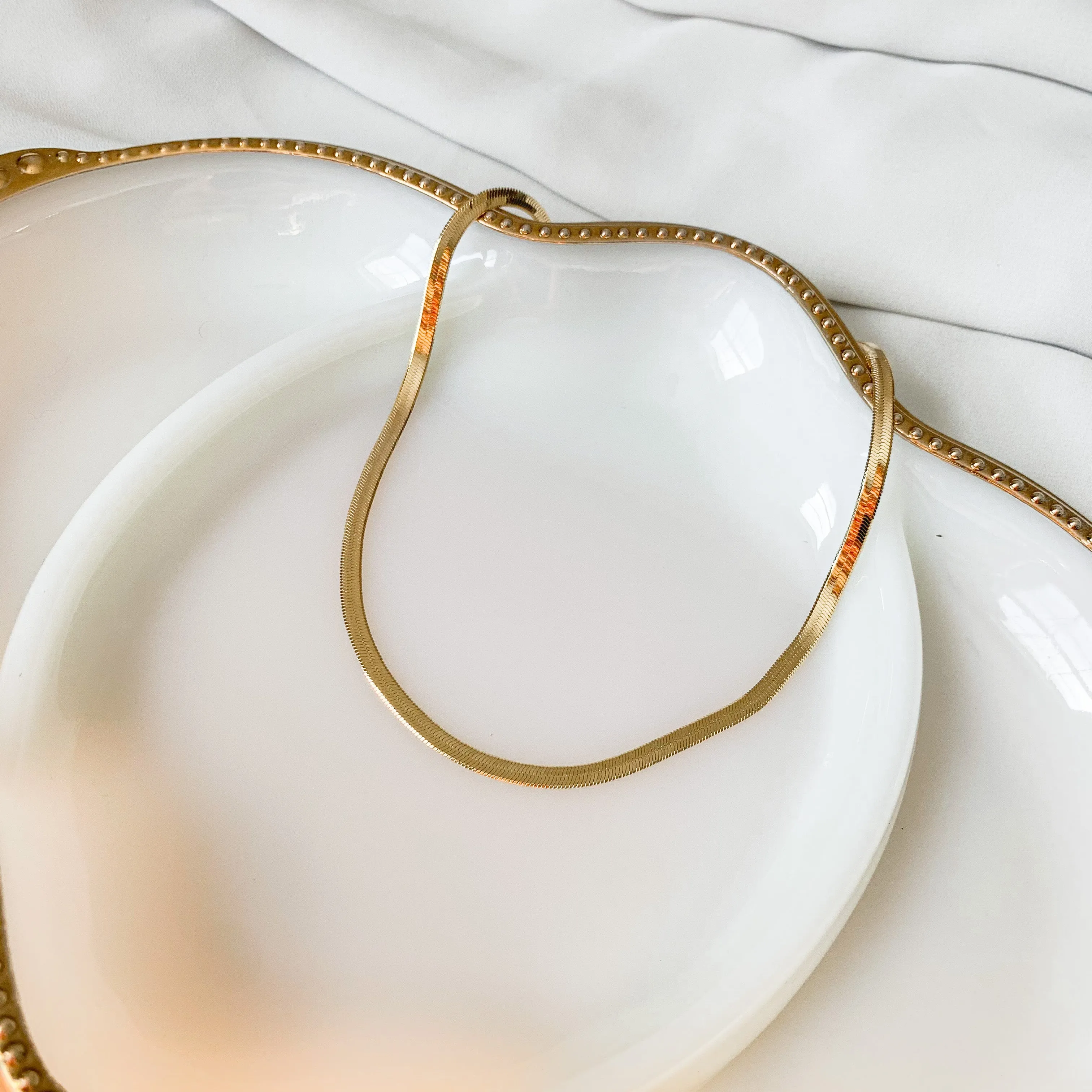Herringbone Gold Filled Necklace