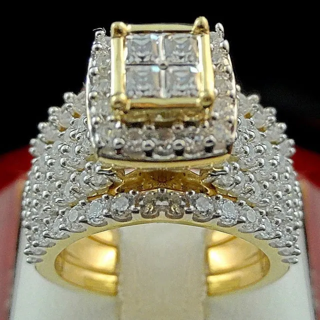 High Quality Hiphop Micro Pave Rhinestone Iced Out Bling Ring Crystal Punk Rings for Men