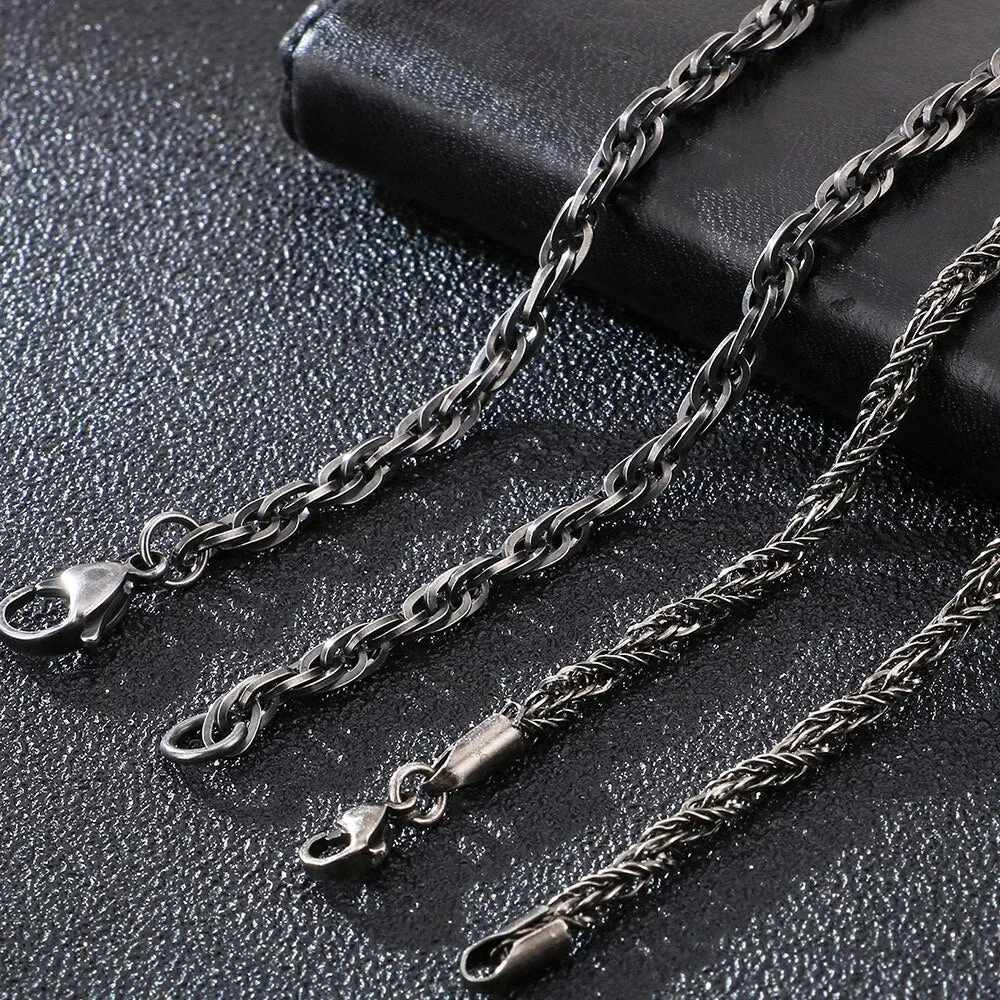 Hiphop Necklace Men Classic Stainless Steel Chain Mens Necklaces Gifts For Women