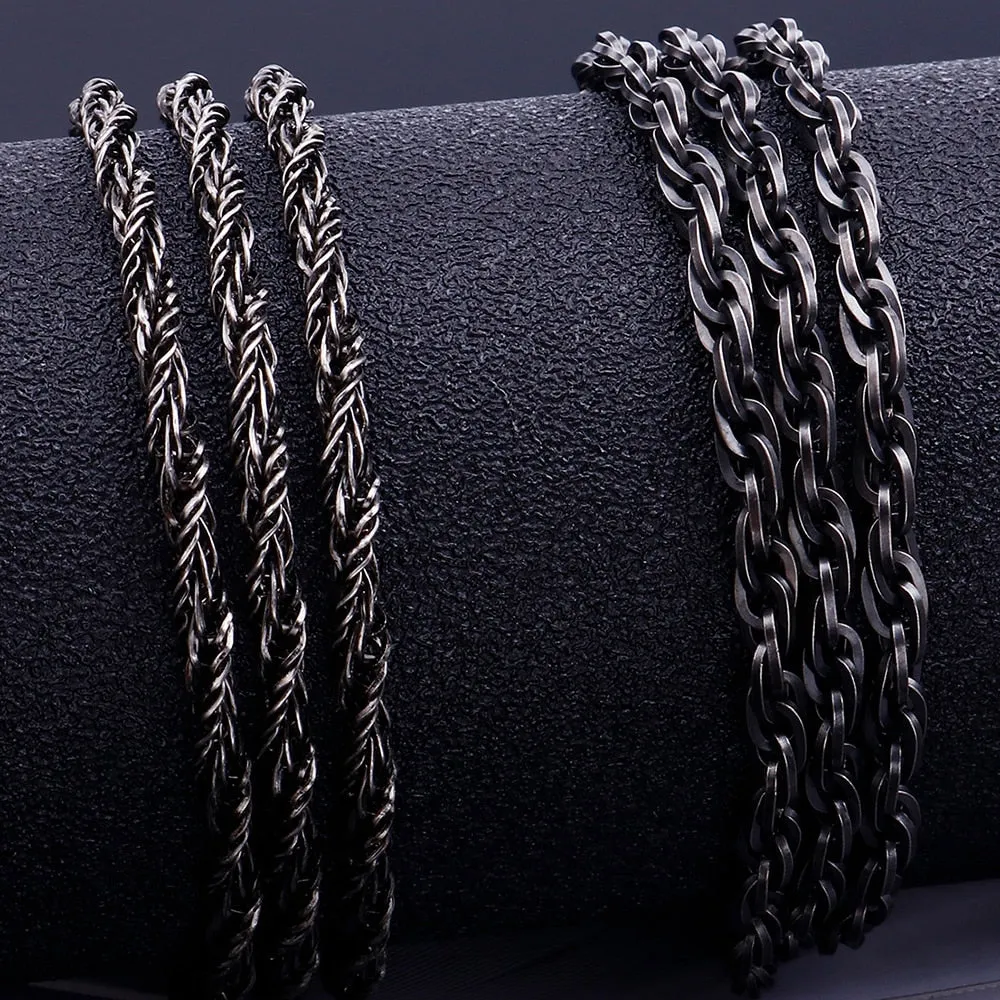 Hiphop Necklace Men Classic Stainless Steel Chain Mens Necklaces Gifts For Women