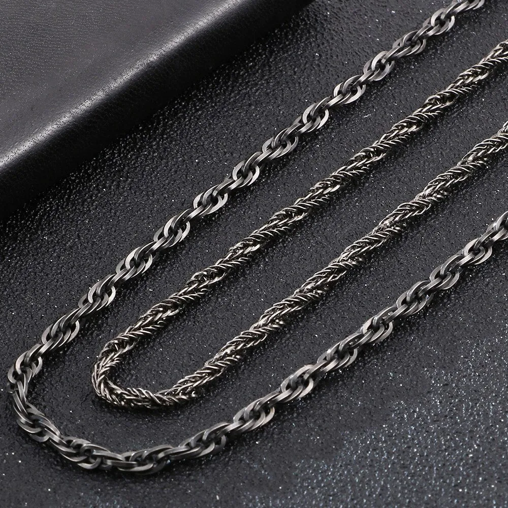 Hiphop Necklace Men Classic Stainless Steel Chain Mens Necklaces Gifts For Women