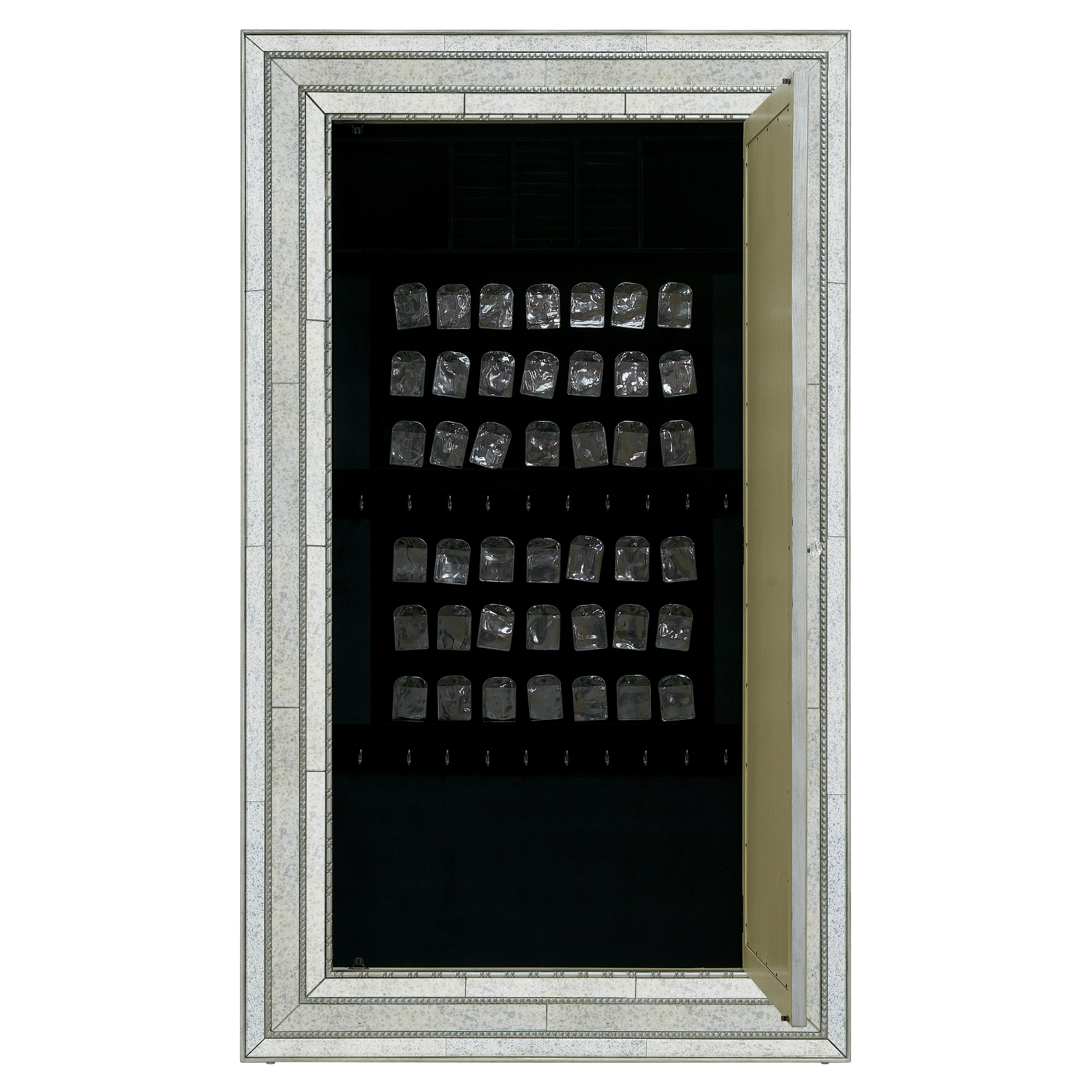 Hooker Furniture 638-50012 Melange Glamour Floor Mirror withJewelry Armoire Storage