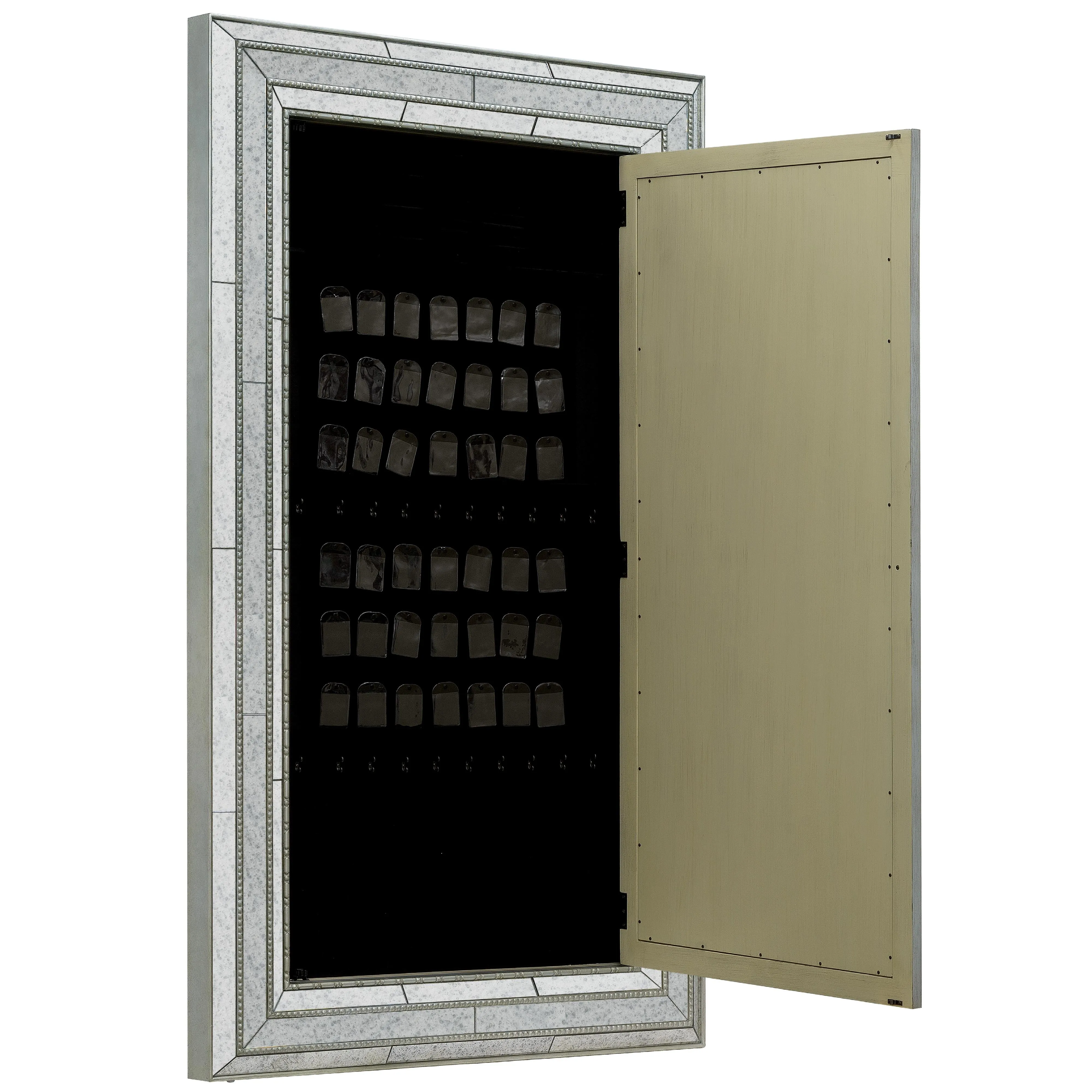 Hooker Furniture 638-50012 Melange Glamour Floor Mirror withJewelry Armoire Storage