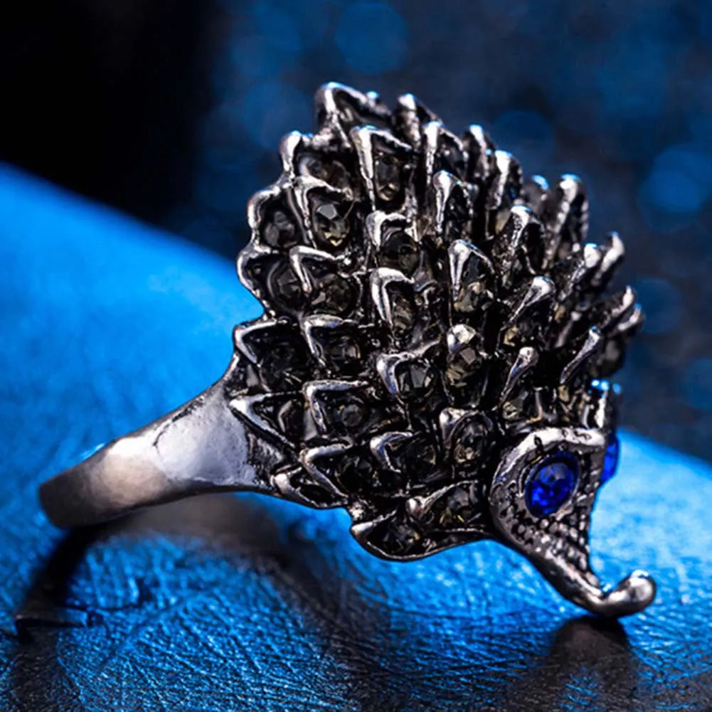 Hyperbolic Cute Hedgehog Animal Rings for Women