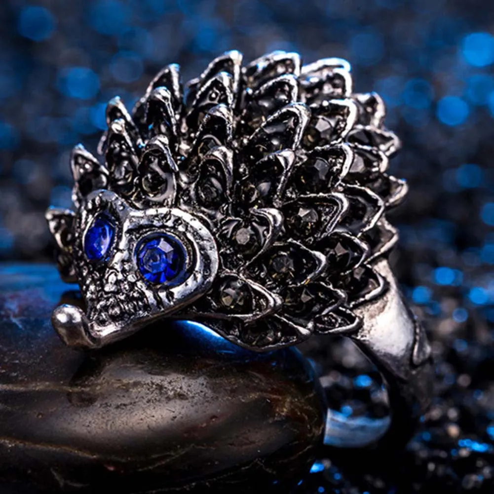 Hyperbolic Cute Hedgehog Animal Rings for Women
