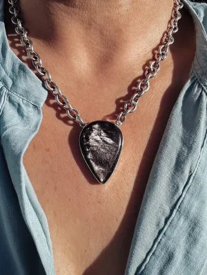 Hypersthene Statement Necklace