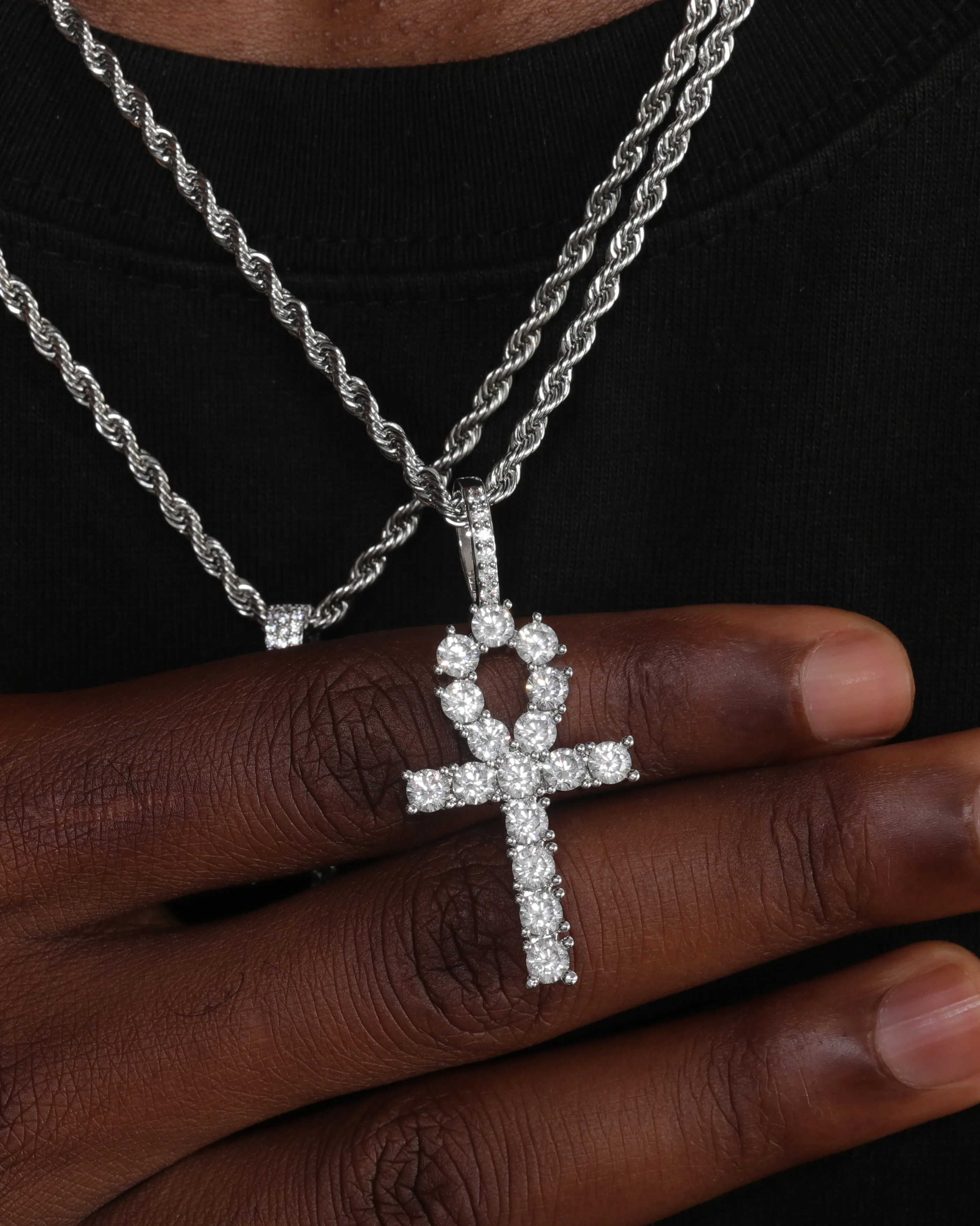 Iced Out Ankh Pendant