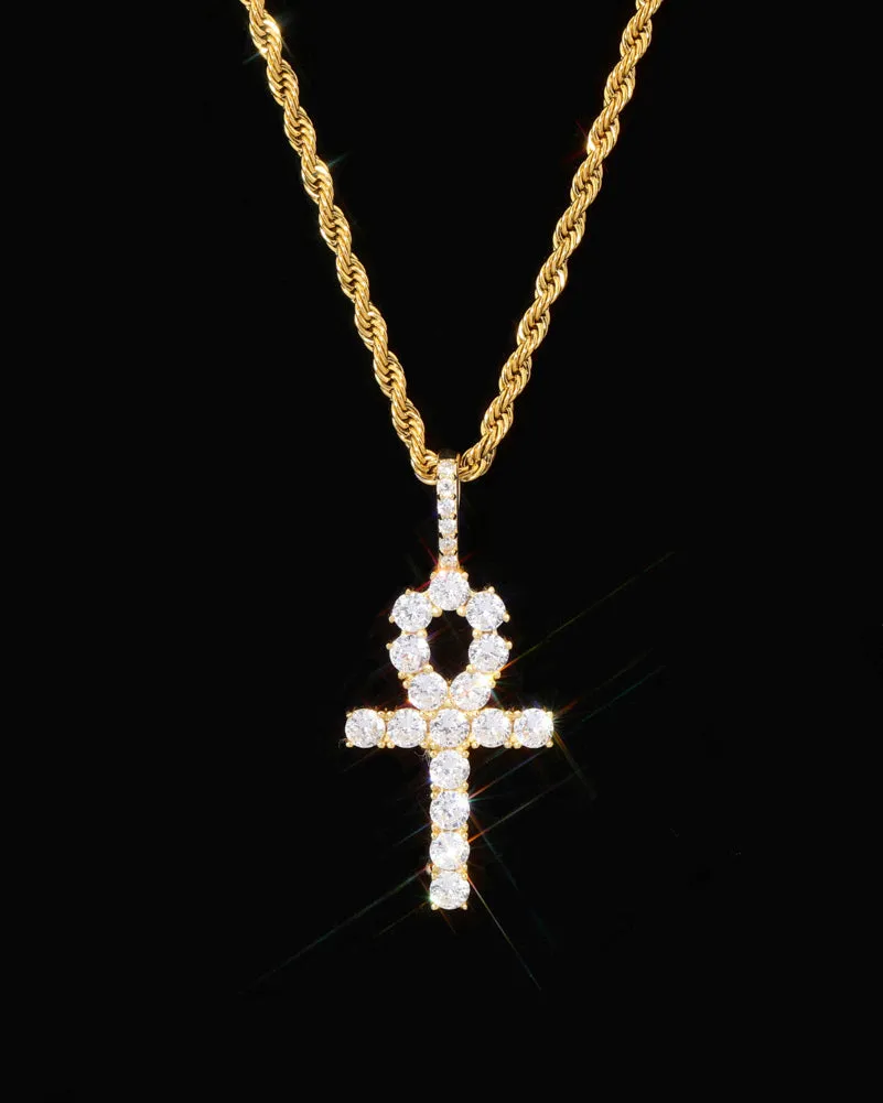 Iced Out Ankh Pendant