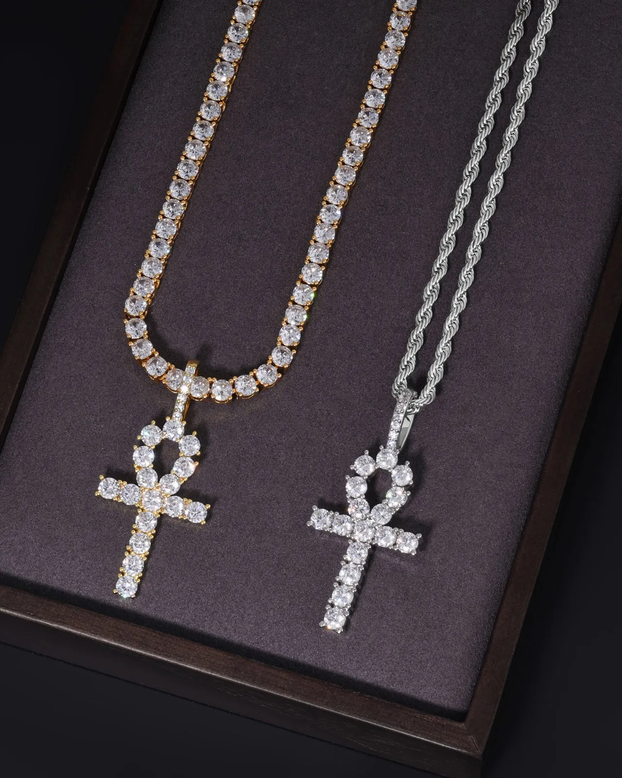 Iced Out Ankh Pendant