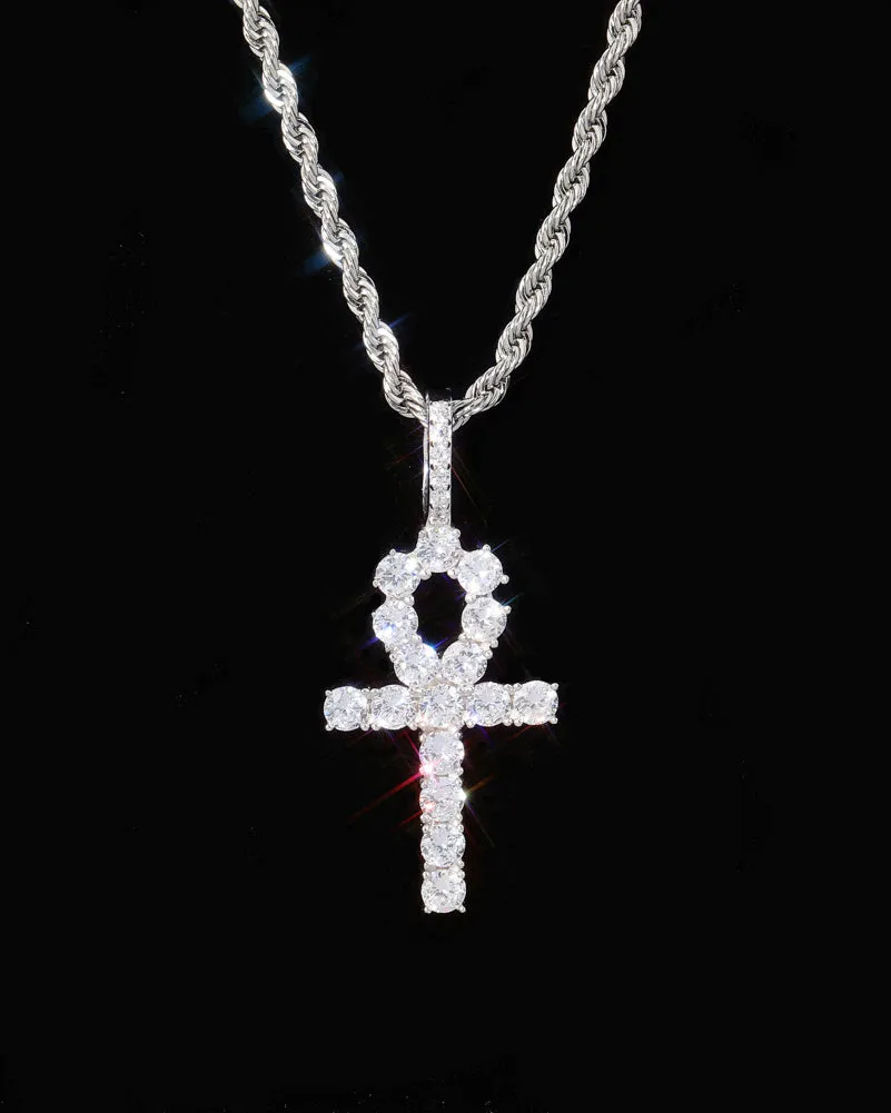 Iced Out Ankh Pendant