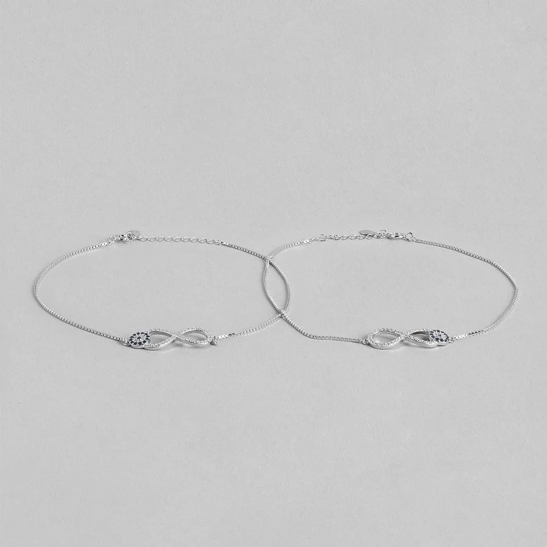 Infinity Evil Eye 925 Silver Anklets