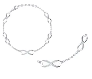Infinity Loop Sterling Silver Anklet