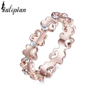 Iutopian Brand Elegant Butterfly Ring For Women With Austrian Crystal Stellux  Top Quality #RG95125