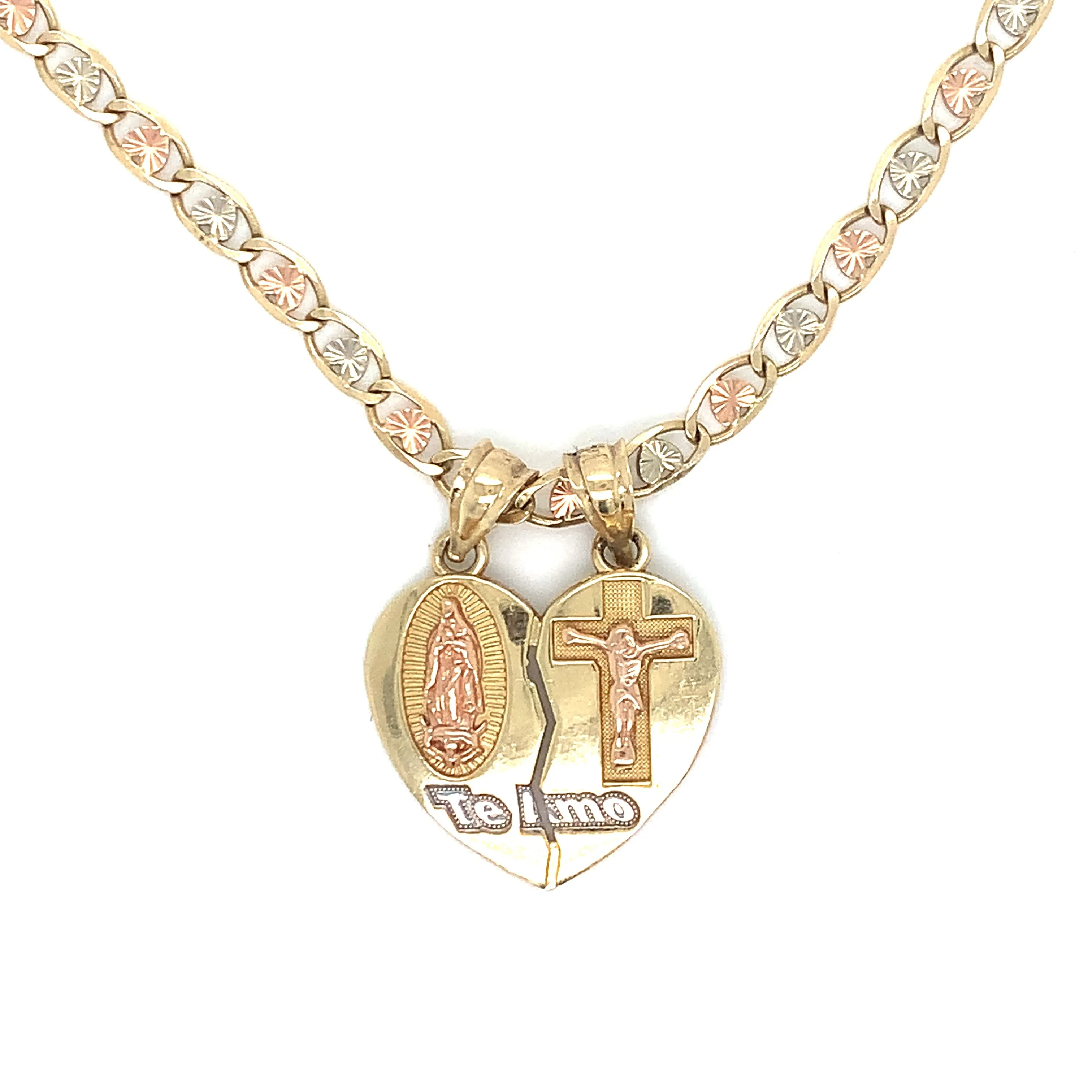 Jesus and Mary Heart Pendant
