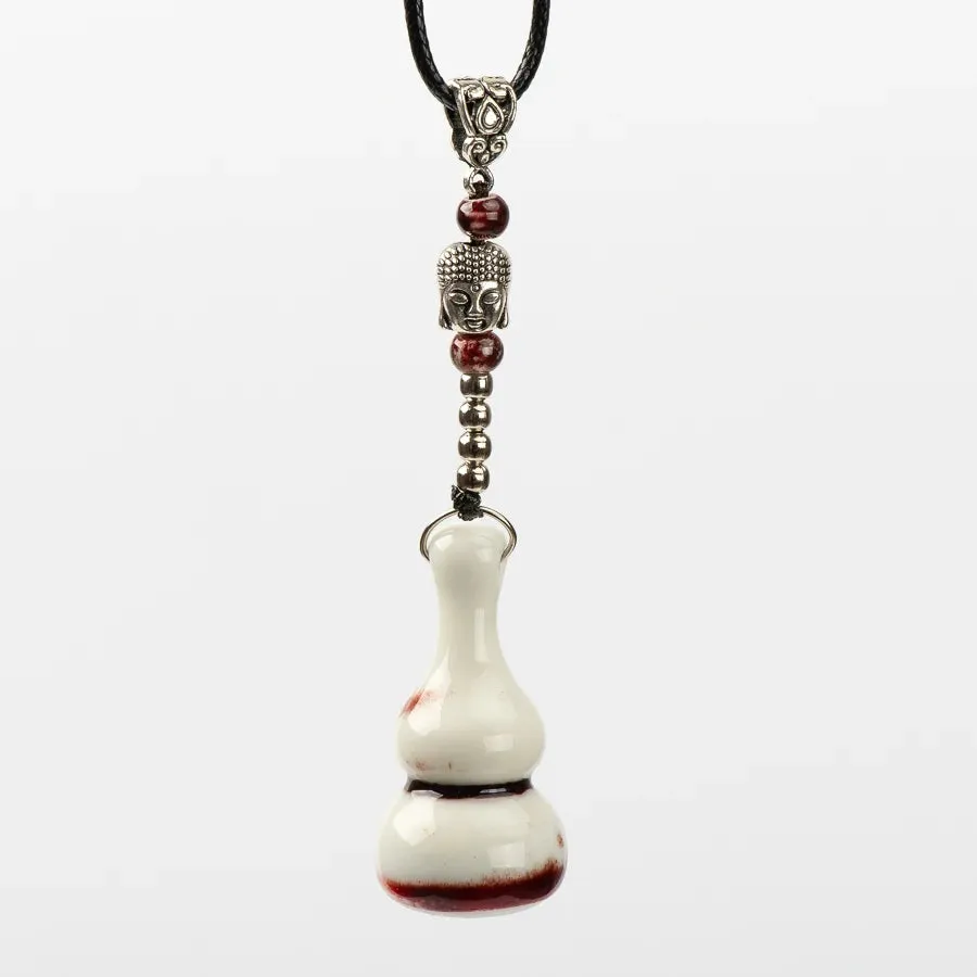 Jingdezhen Calabash Shape Ceramic Beads Necklace vintage necklaces