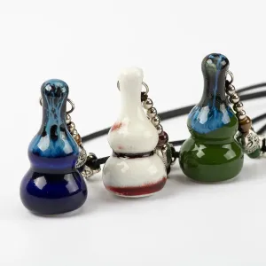 Jingdezhen Calabash Shape Ceramic Beads Necklace vintage necklaces