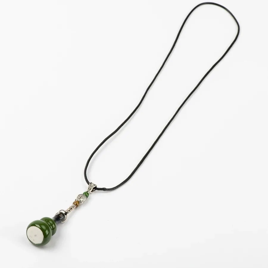 Jingdezhen Calabash Shape Ceramic Beads Necklace vintage necklaces