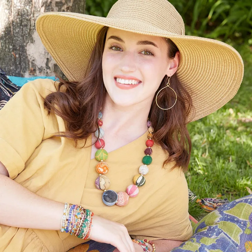 Kantha Graduated Bead Statement