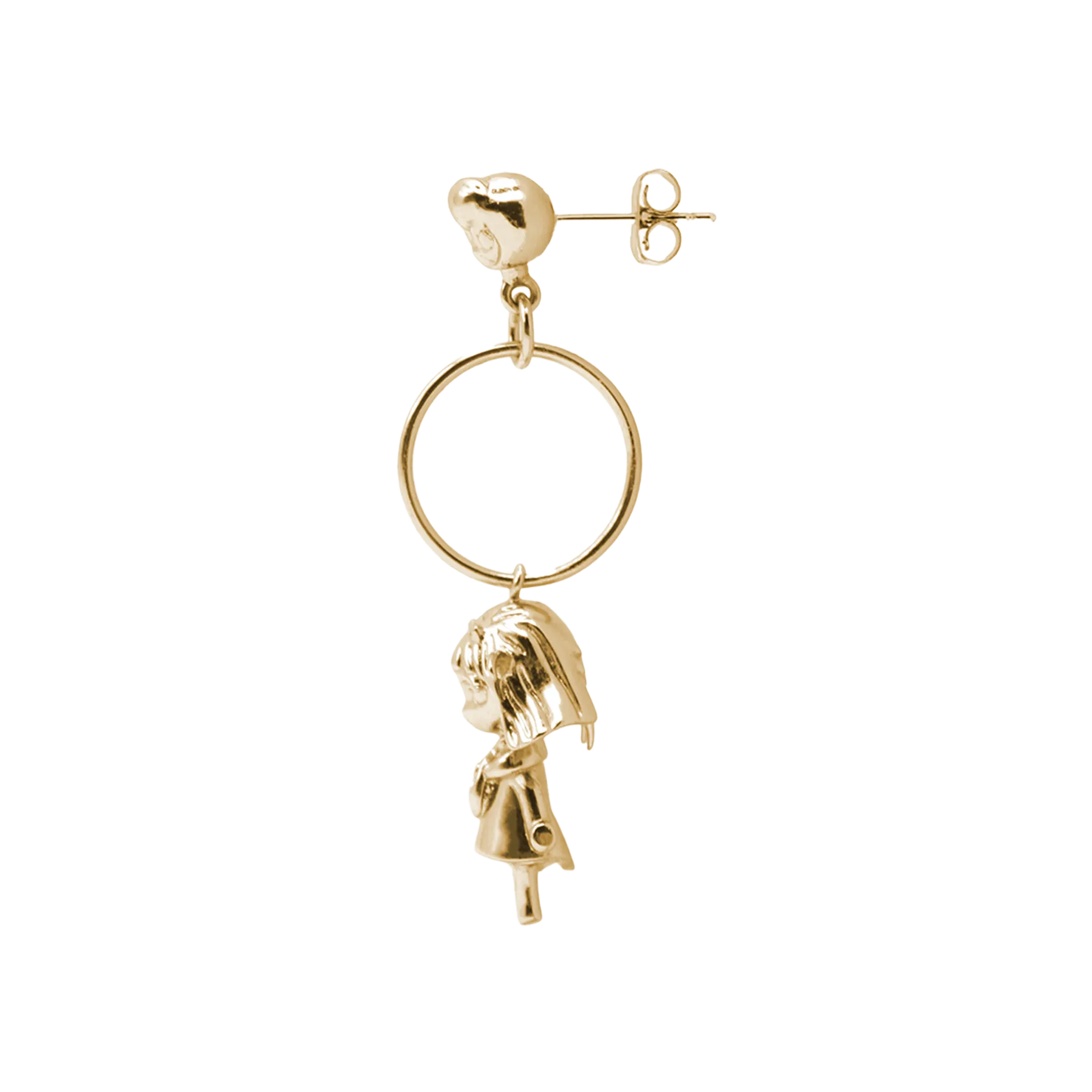 Lil Drop Hoop Earrings in Gold
