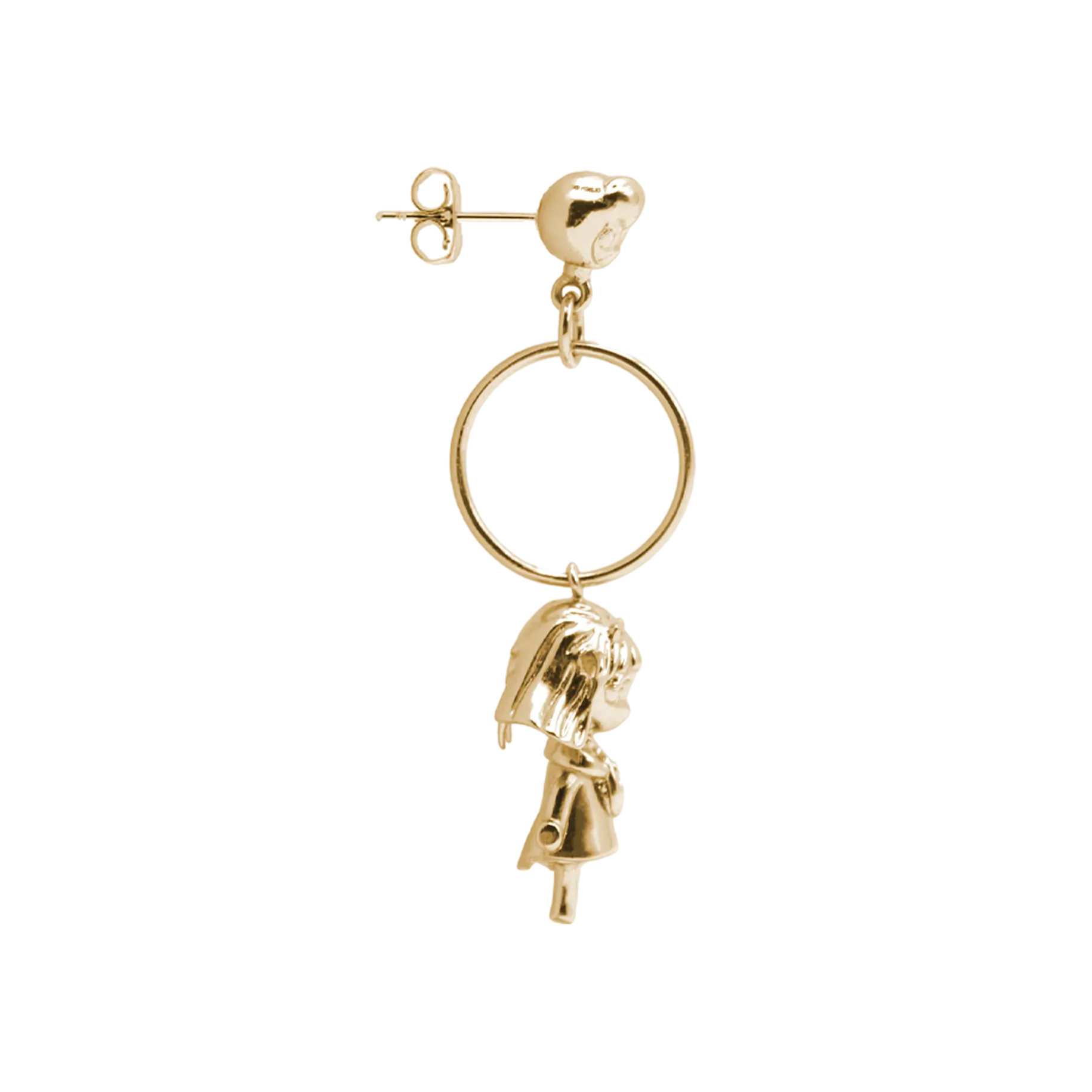 Lil Drop Hoop Earrings in Gold