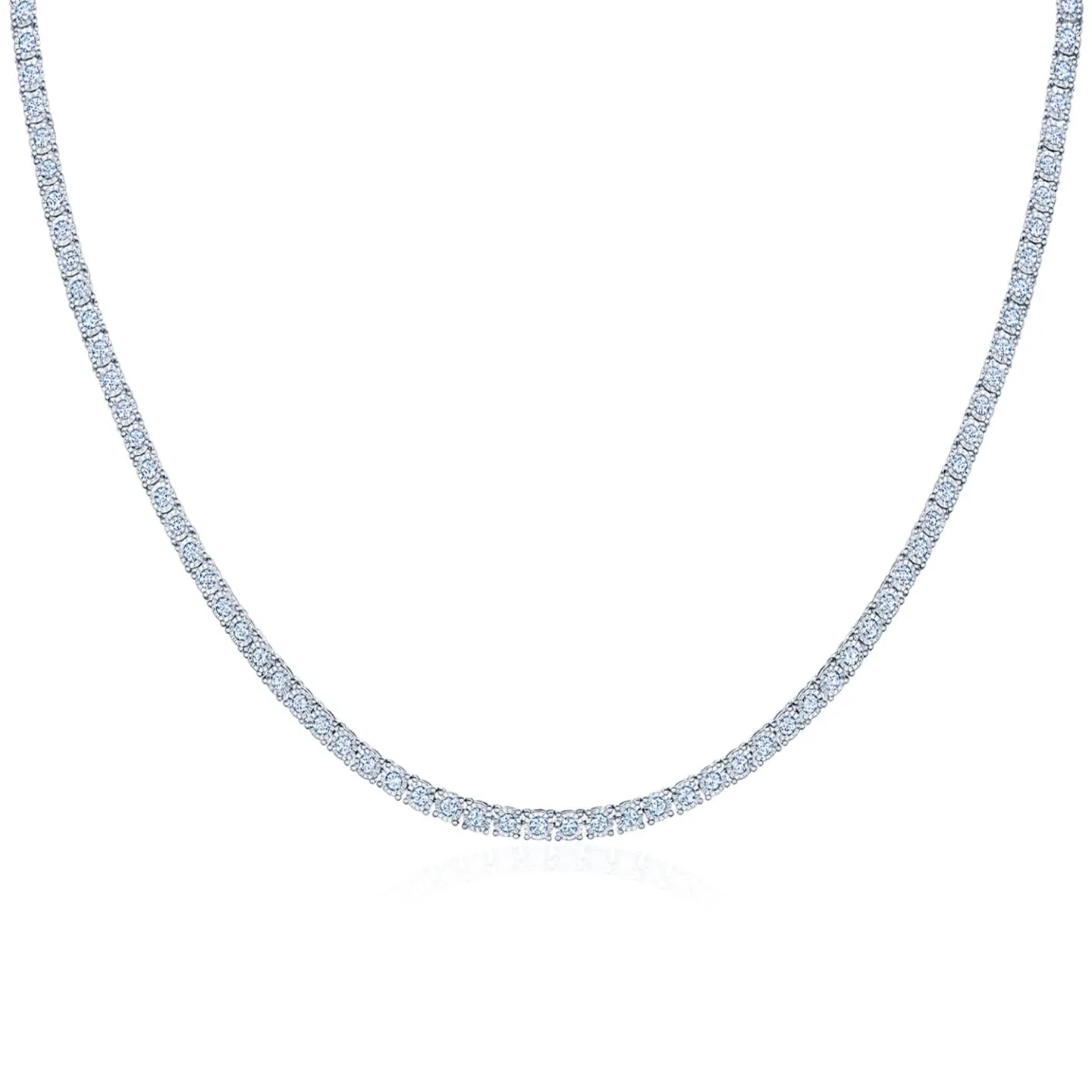 Line Necklace with Diamonds