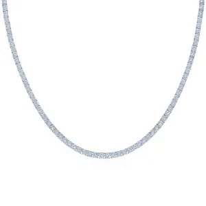 Line Necklace with Diamonds