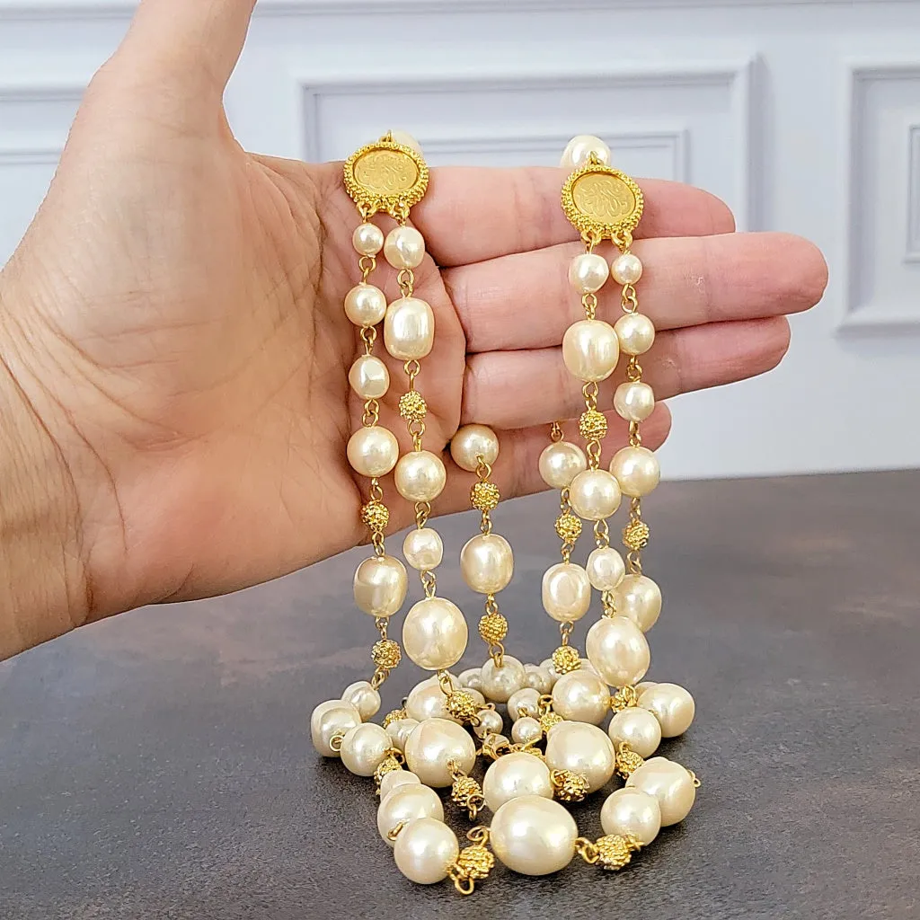 Long Faux Pearl Necklace Liz Claiborne