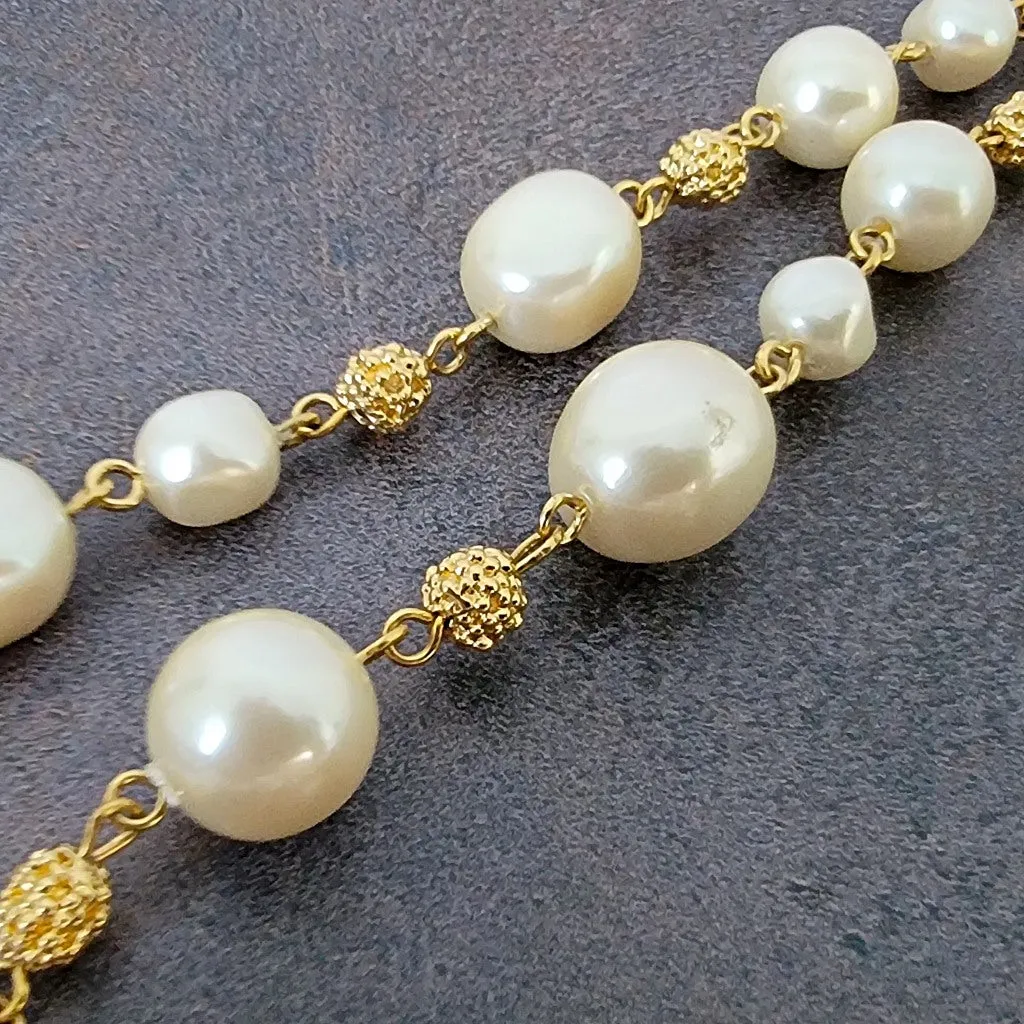 Long Faux Pearl Necklace Liz Claiborne