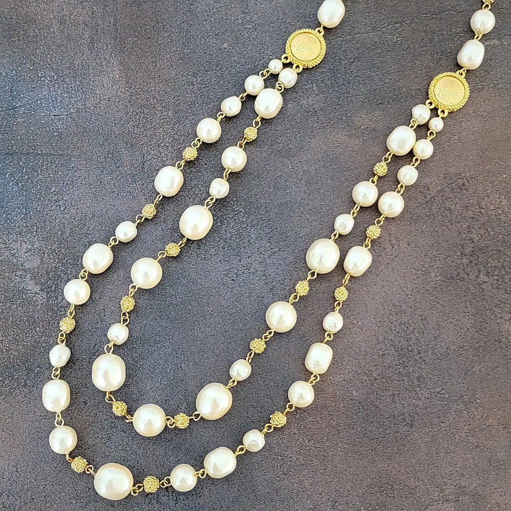 Long Faux Pearl Necklace Liz Claiborne