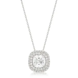 LOVCIA Halo Pave Cubic Zirconia Pendant