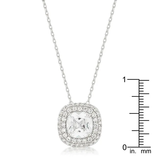 LOVCIA Halo Pave Cubic Zirconia Pendant