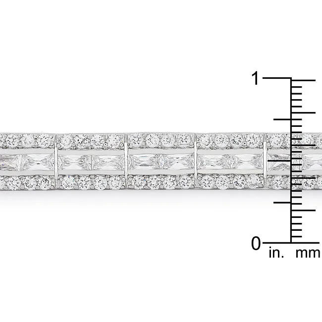 LOVCIA Jewelry Elegance Silver Tone Cubic Zirconia Bracelet