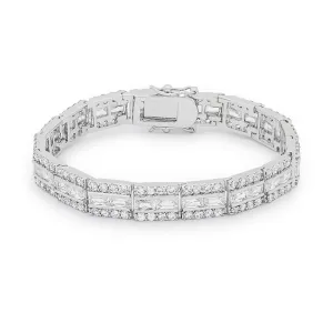 LOVCIA Jewelry Elegance Silver Tone Cubic Zirconia Bracelet