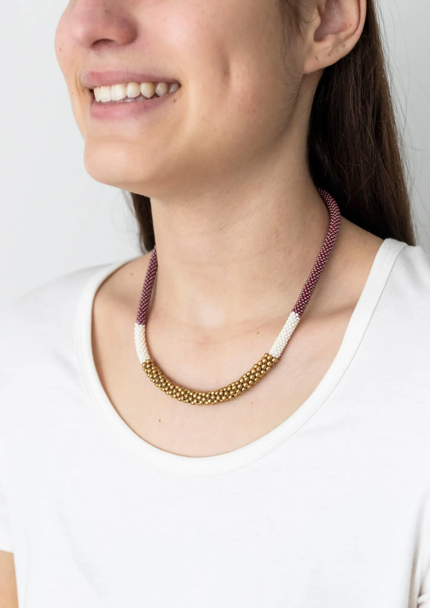 <br>The Golden Division Necklace <br> Mulberry
