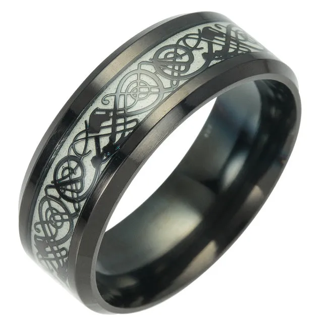 Luminous glow in the dark Dragon Rings for Men or Women