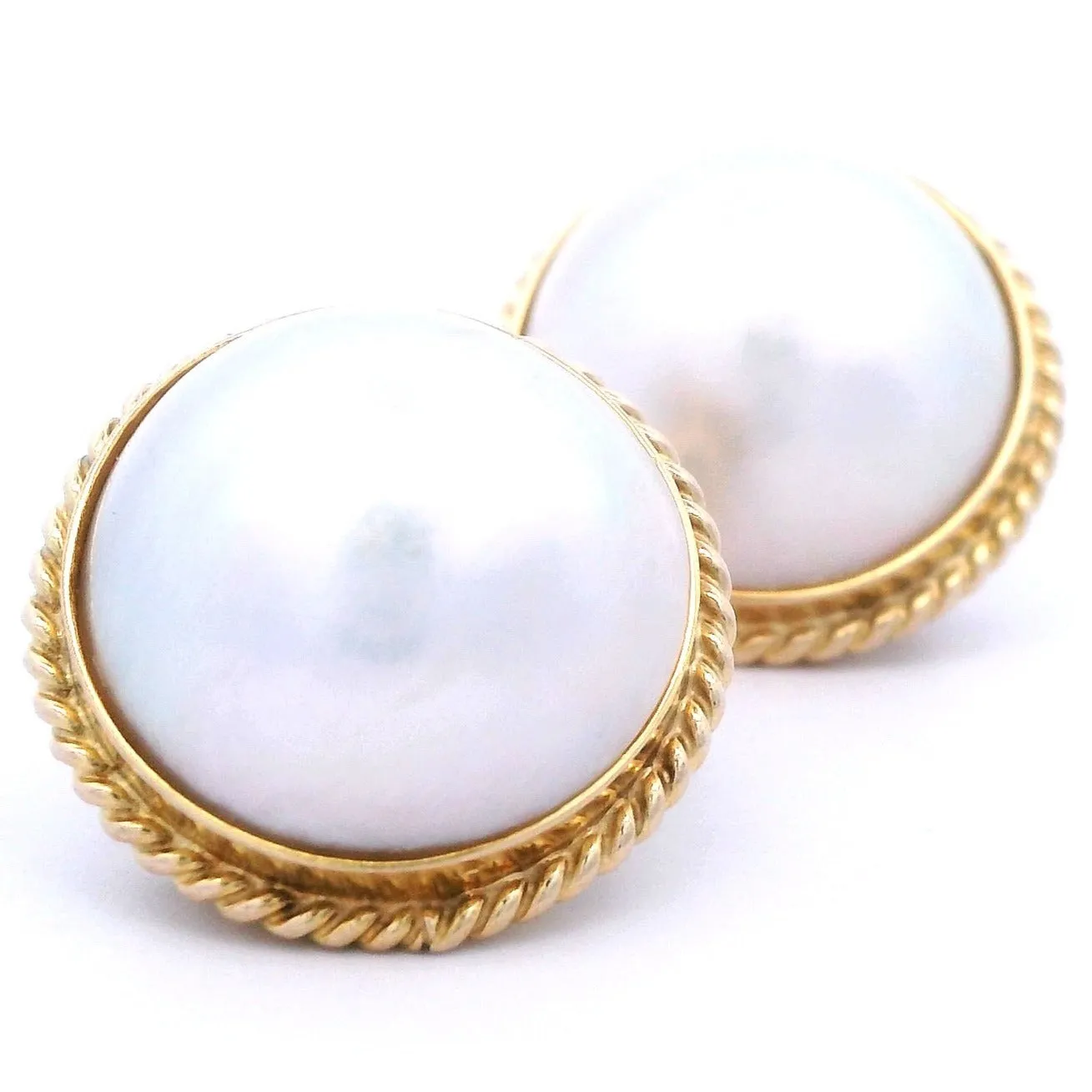 Luxurious 14ct Yellow Gold Pearl Set Clip-On Earrings - Perfect for Weddings
