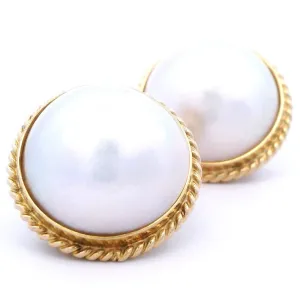 Luxurious 14ct Yellow Gold Pearl Set Clip-On Earrings - Perfect for Weddings