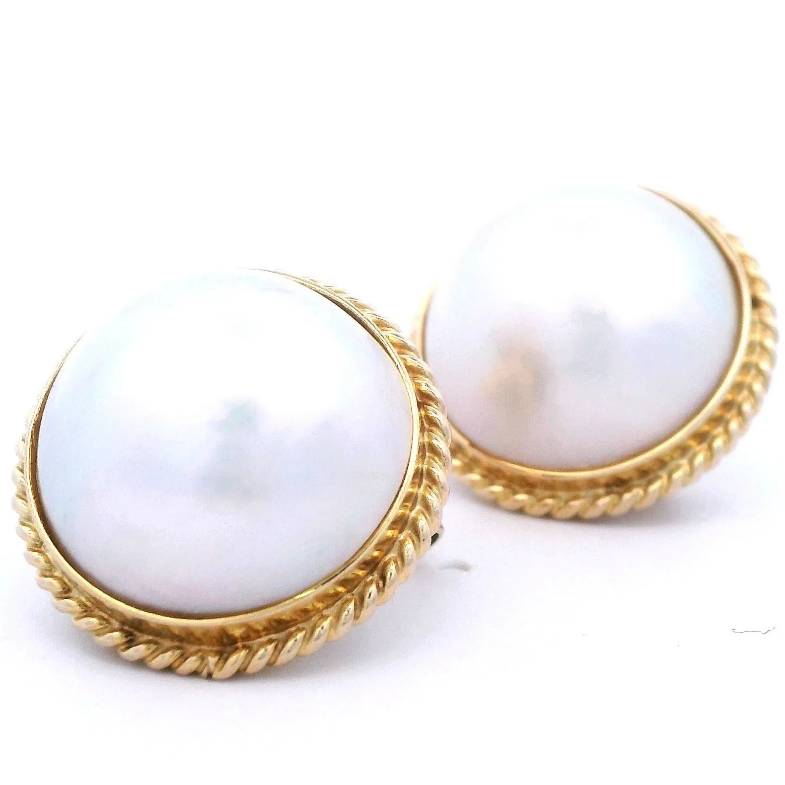 Luxurious 14ct Yellow Gold Pearl Set Clip-On Earrings - Perfect for Weddings