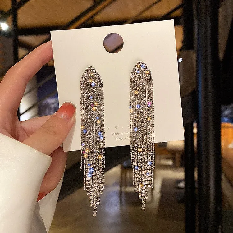 Luxury jewelry Simple Heart Drop Earrings for Women in Gold Color and Silver Color
