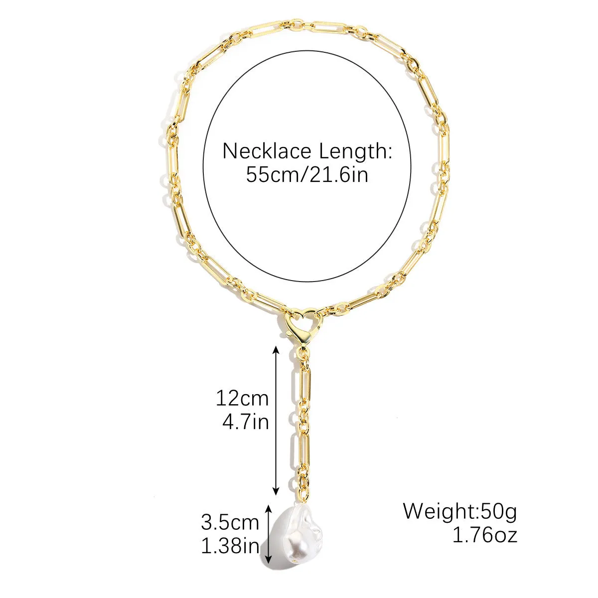 Luxury Pearl Necklace - Long Sweater Chain