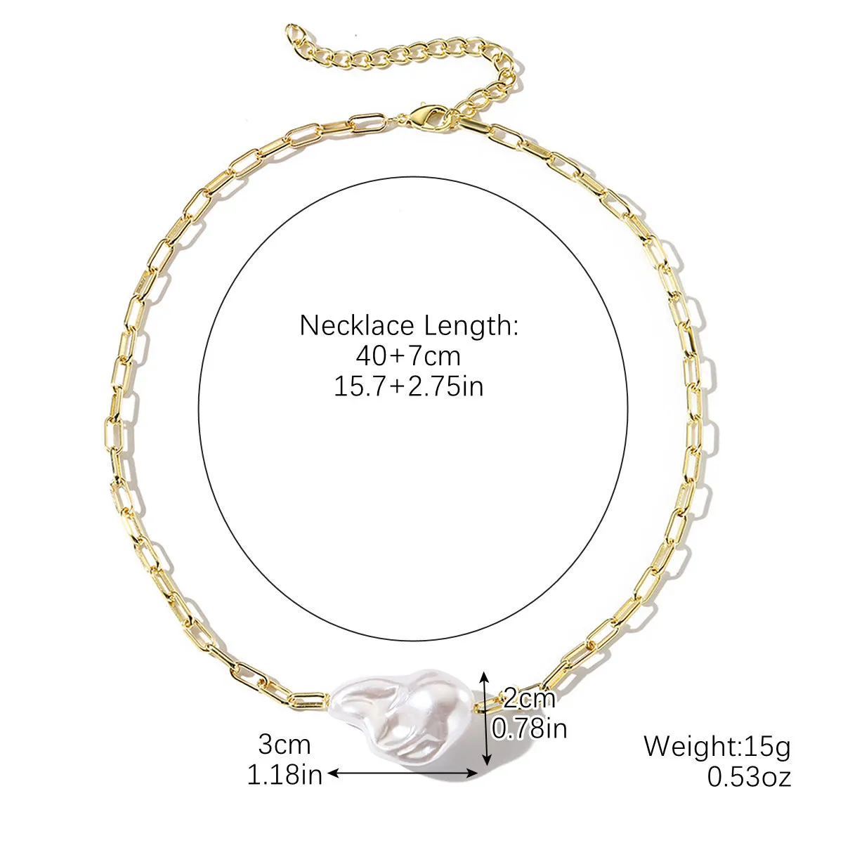 Luxury Pearl Necklace - Long Sweater Chain