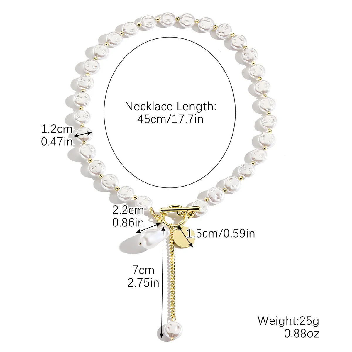 Luxury Pearl Necklace - Long Sweater Chain